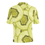Sliced kiwi pattern Men's All Over Print Polo Shirt