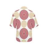 Circle indian pattern Women's All Over Print Hawaiian Shirt