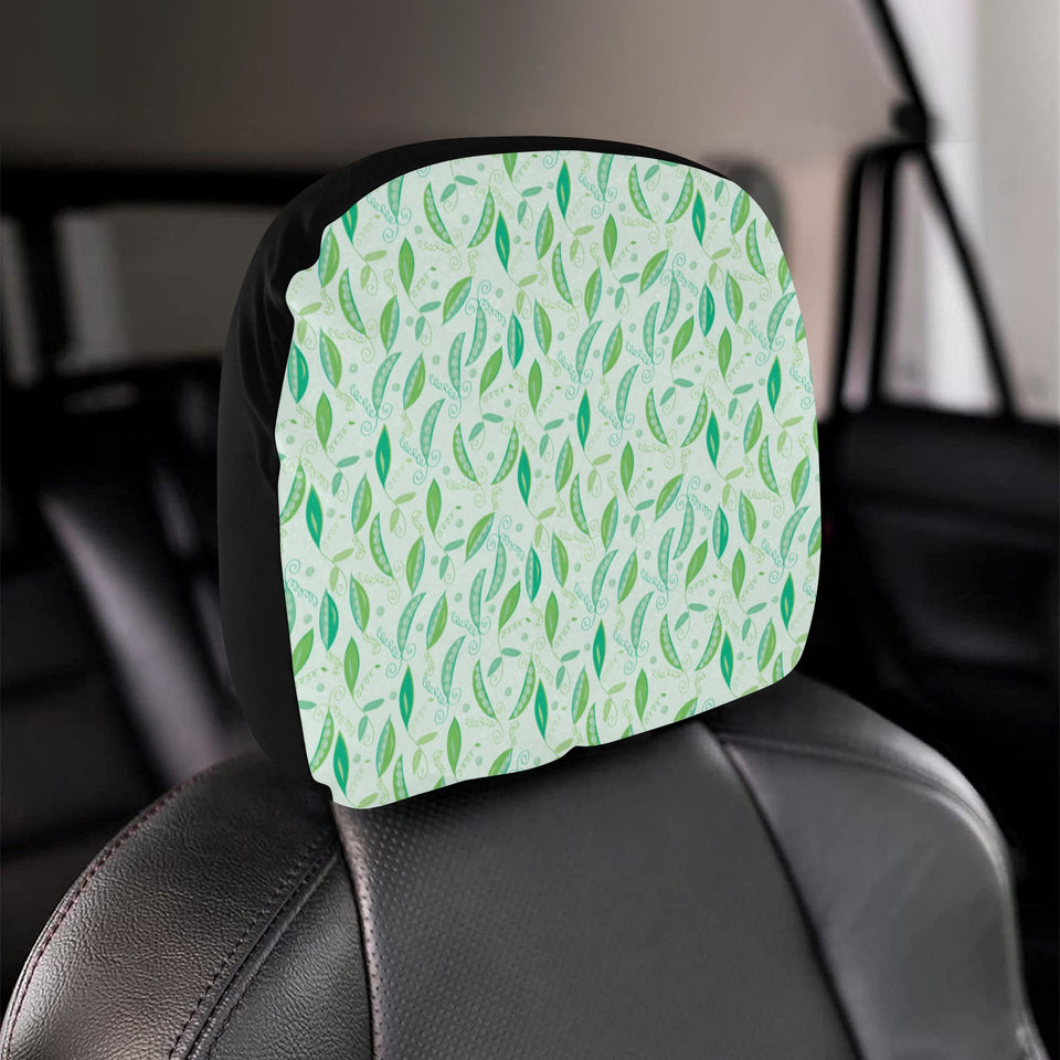 Green Peas Pattern Print Design 01 Car Headrest Cover