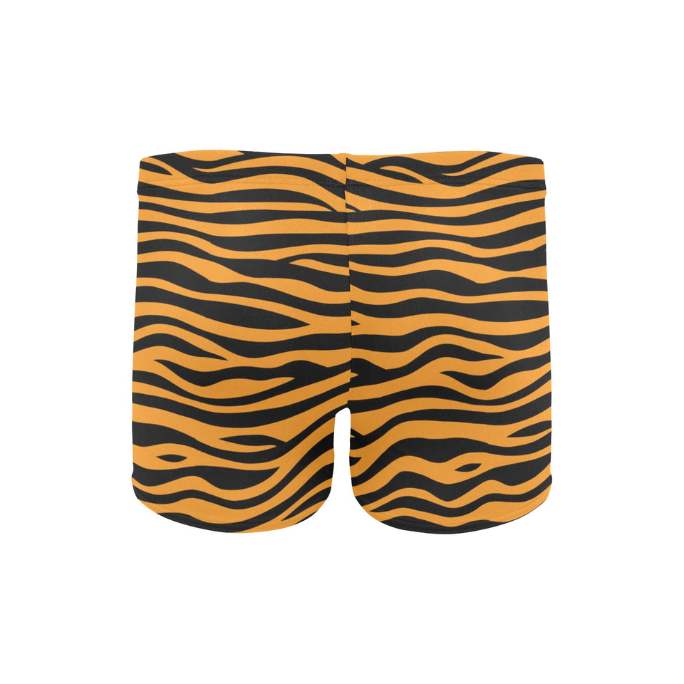 Bengal tigers skin print pattern background Men's Swimming Trunks