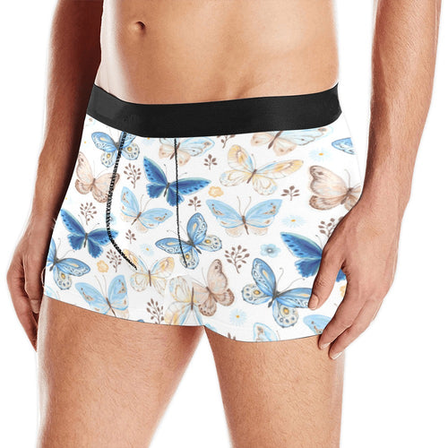 blue butterfly pattern Men's All Over Print Boxer Briefs Men's Underwear