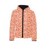 Tropical grapefruit pattern Kids' Boys' Girls' Padded Hooded Jacket