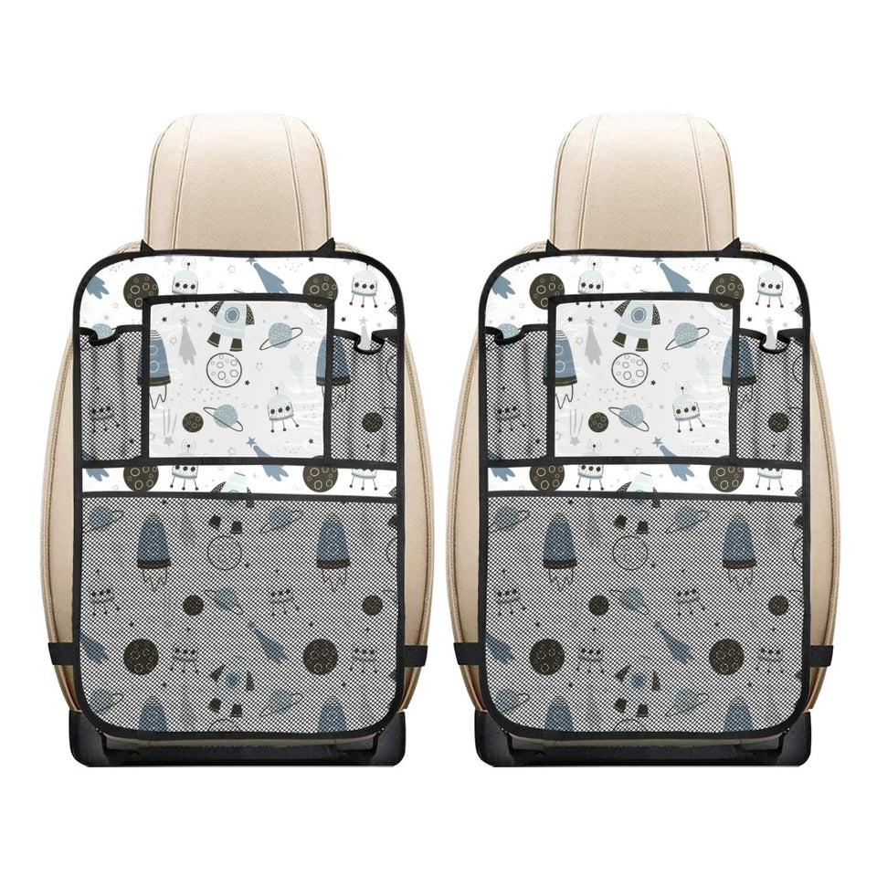 Hand drawn space elements space rocket star planet Car Seat Back Organizer