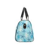 Blue starfish coral reef pattern Travel Bag