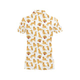 Golden Retriever Pattern Print Design 05 Women's All Over Print Polo Shirt
