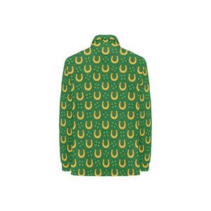 Horseshoes Pattern Print Design 05 Women's Long Sleeve Polo Shirt