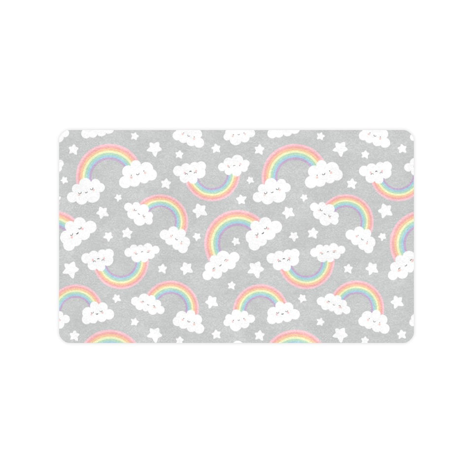 Cute rainbow clound star pattern Doormat