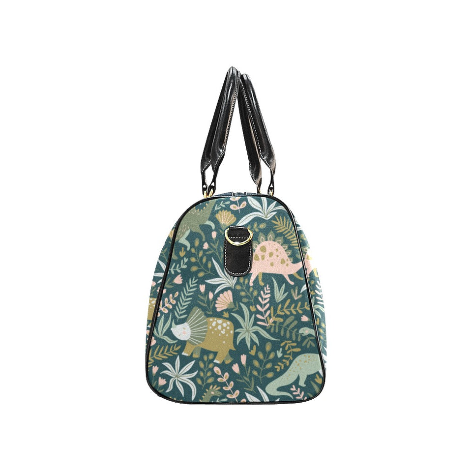 dinosaurs tropical leaves flower pattern Travel Bag