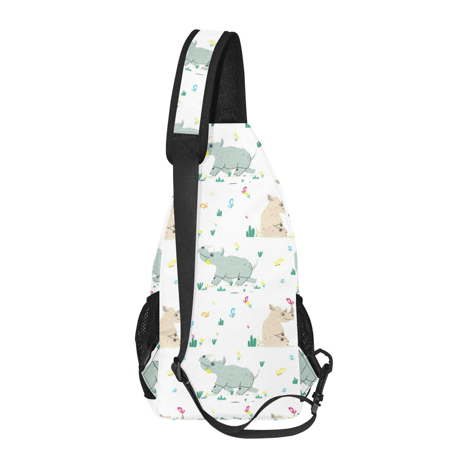 Cute Rhino pattern All Over Print Chest Bag