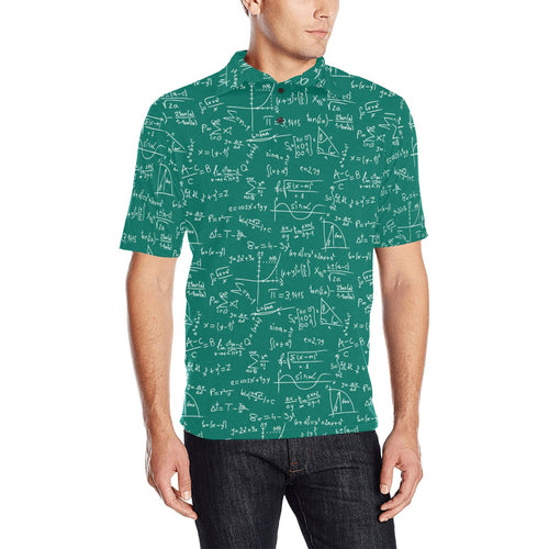 Math Pattern Print Design 01 Men's All Over Print Polo Shirt