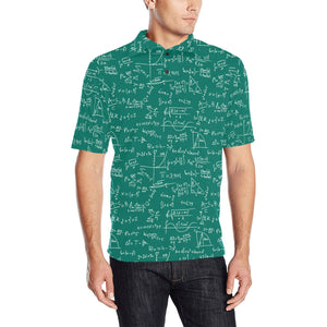 Math Pattern Print Design 01 Men's All Over Print Polo Shirt