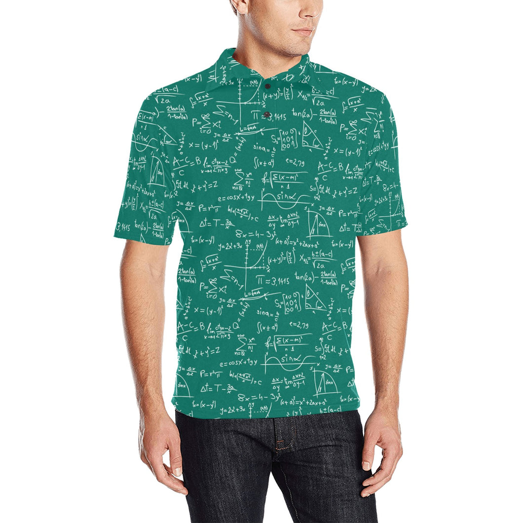 Math Pattern Print Design 01 Men's All Over Print Polo Shirt