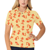 Goldfish Pattern Print Design 02 Women's All Over Print Polo Shirt