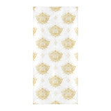 Gold Ornamental lotue waterlily symbol pattern Beach Towel