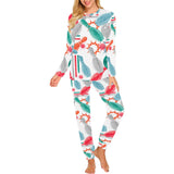Watercolor bowling pattern Women's All Over Print Pajama Set