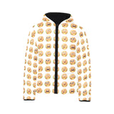 Hamburger Pattern Print Design 04 Kids' Boys' Girls' Padded Hooded Jacket