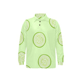 Cucumber pattern Men's Long Sleeve Polo Shirt