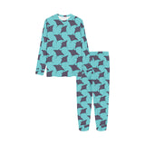 Stingray Pattern Print Design 02 Kids' Boys' Girls' All Over Print Pajama Set