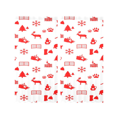 Canada Pattern Print Design 04 Gauze Curtain