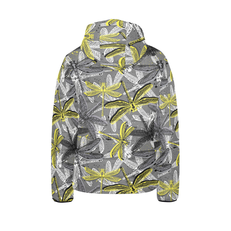 Hand drawn dragonfly pattern Kids' Boys' Girls' Padded Hooded Jacket