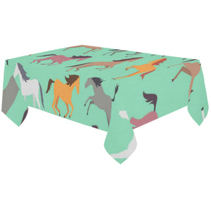 Colorful horses pattern Tablecloth