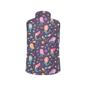 beautiful mermaid Fish jellyfish algae other marin Men's Padded Vest