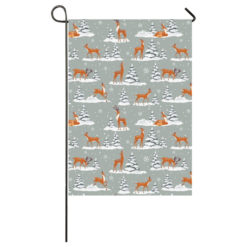 Beautiful deers Winter Christmas House Flag Garden Flag