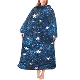 Night sky star pattern Blanket Robe with Sleeves