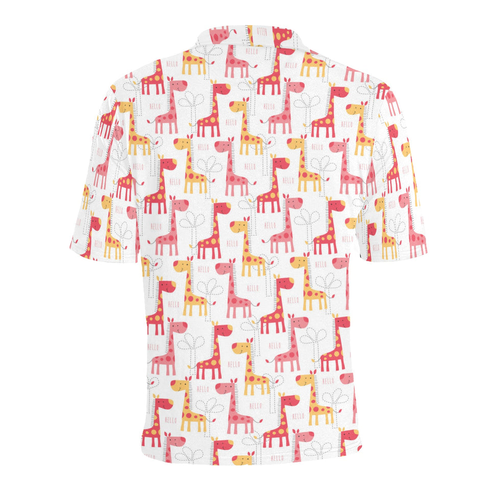 Giraffe Pattern Print Design 03 Men's All Over Print Polo Shirt