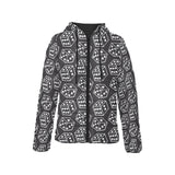 Dice Pattern Print Design 01 Women's Padded Hooded Jacket