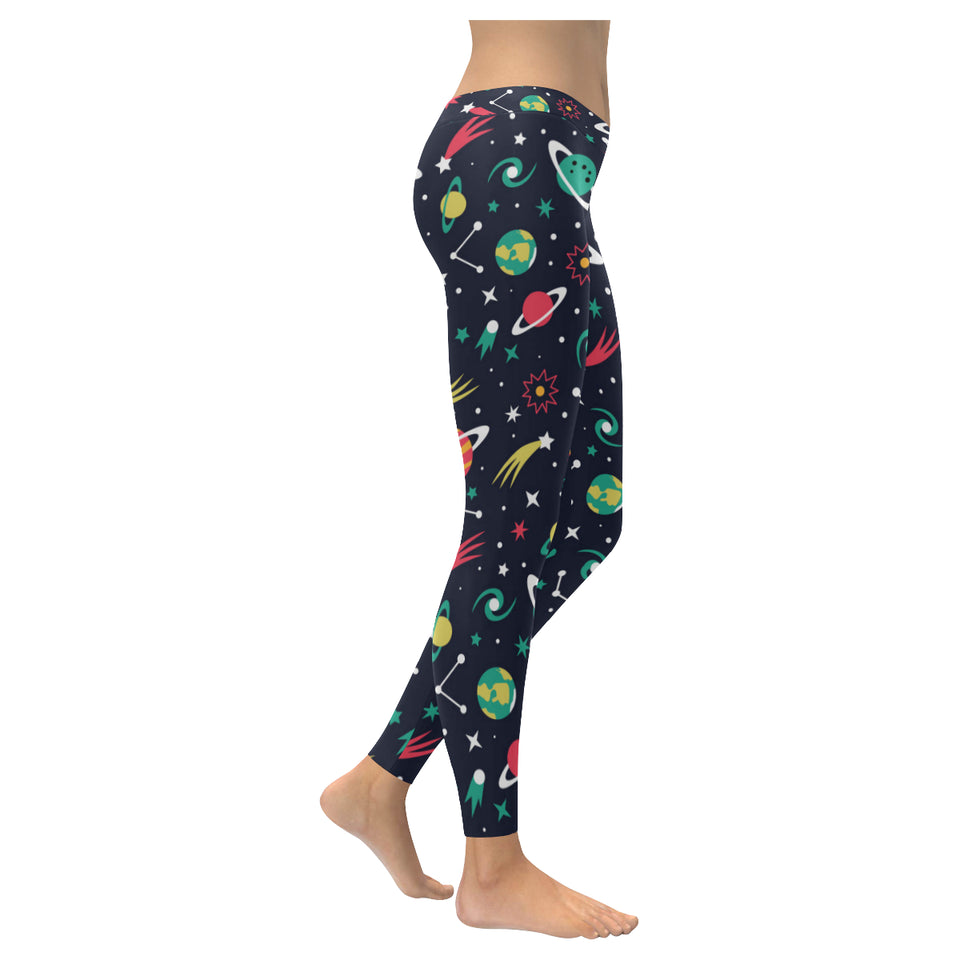 colorful space pattern planet star Women's Legging Fulfilled In US
