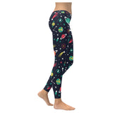 colorful space pattern planet star Women's Legging Fulfilled In US