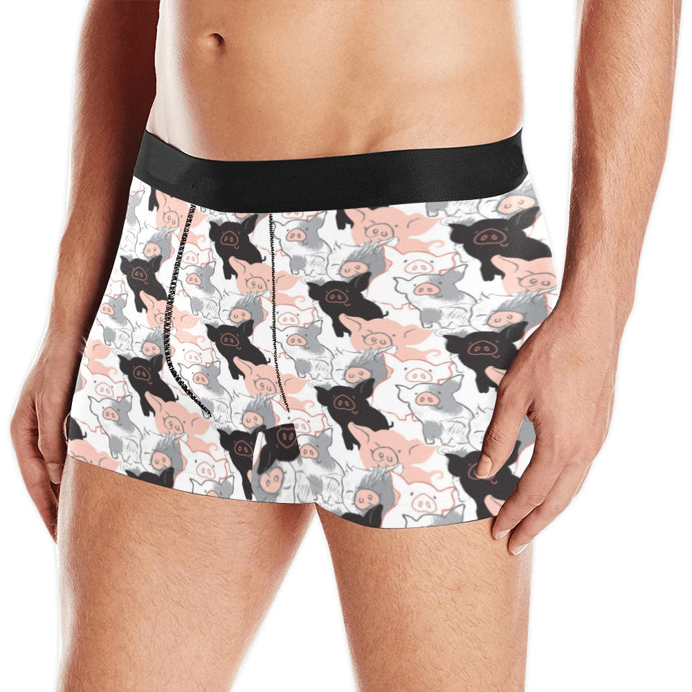 Pig Pattern Print Design 05 Men's All Over Print Boxer Briefs Men's Underwear
