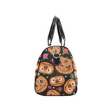 Pumpkin flowers spiderweb Halloween theme Travel Bag
