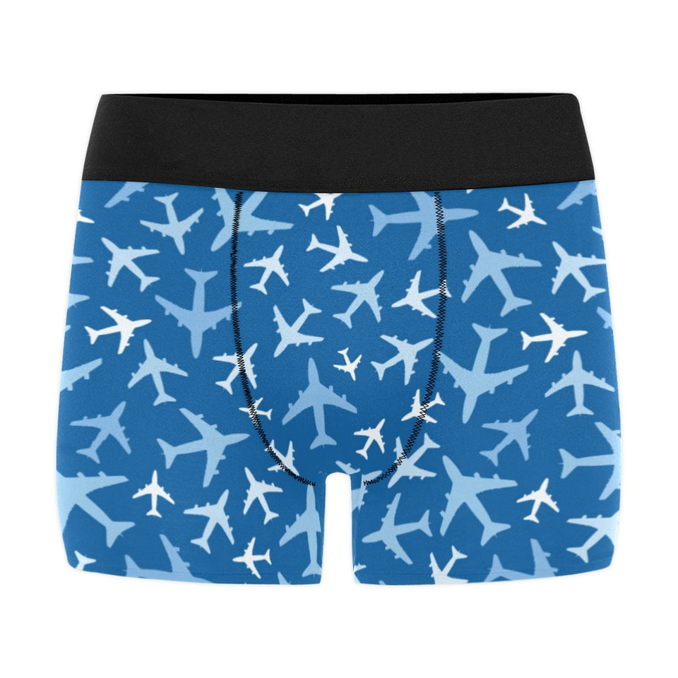Airplane pattern in the sky Men's All Over Print Boxer Briefs Men's Underwear