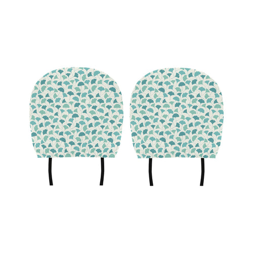 Green ginkgo leaves pattern Car Headrest Cover