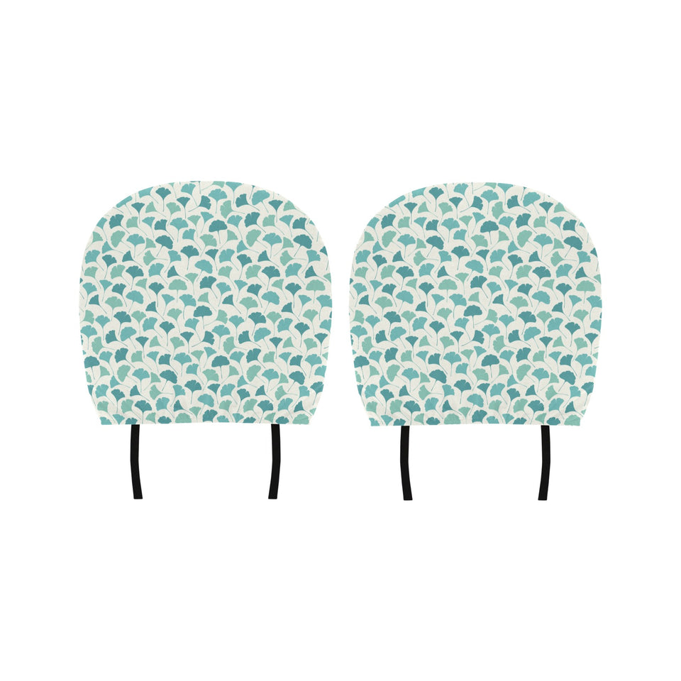 Green ginkgo leaves pattern Car Headrest Cover