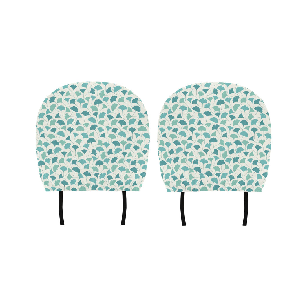 Green ginkgo leaves pattern Car Headrest Cover