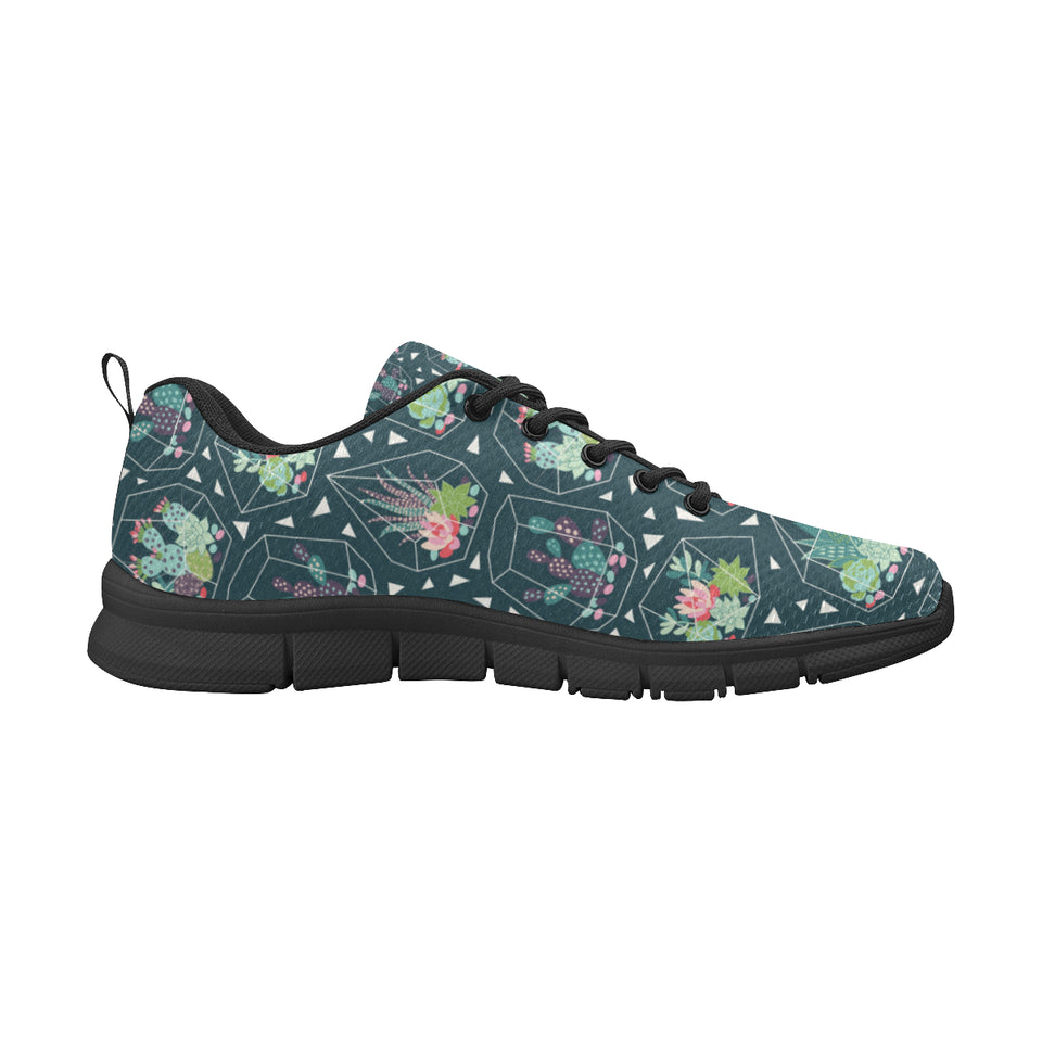 Cactus glass terrarium pattern Men's Sneaker Shoes