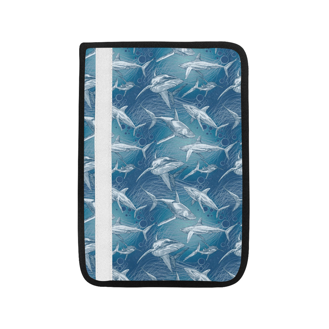 Shark hand drawn Car Seat Belt Cover