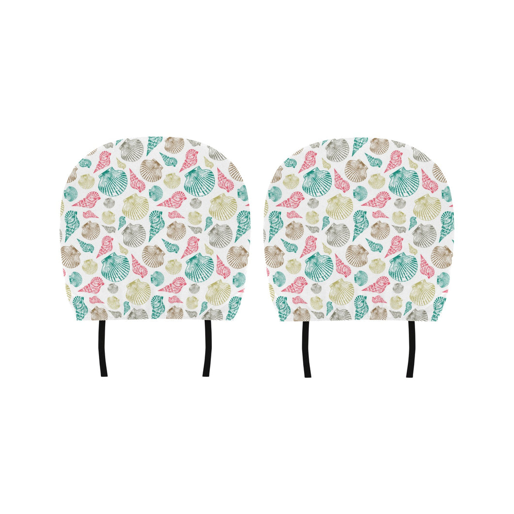 Colorful shell pattern Car Headrest Cover