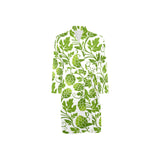 Hop design pattern Men's Long Sleeve Belted Night Robe