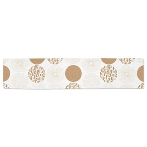 Gold Texture mushroom pattern Table Runner