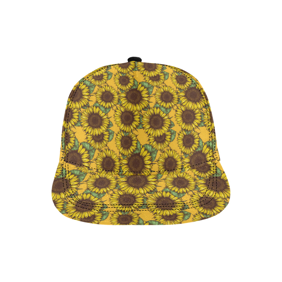 Sunflower pattern All Over Print Snapback Cap