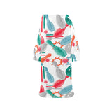 Watercolor bowling pattern Blanket Robe with Sleeves