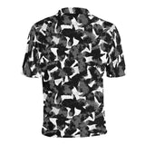 Crow illustration pattern Men's All Over Print Polo Shirt
