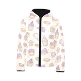 Cakes pies tarts muffins and eclairs purple bluebe Kids' Boys' Girls' Padded Hooded Jacket