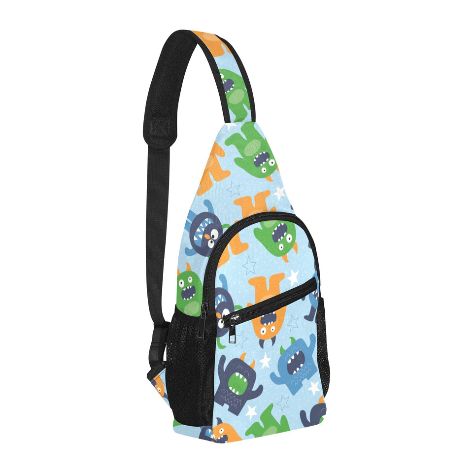 Alien Pattern Print Design 04 All Over Print Chest Bag