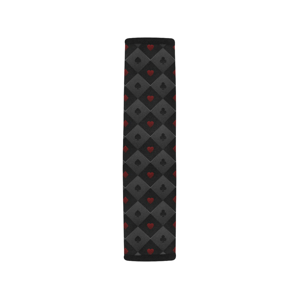 Casino Cards Suits Pattern Print Design 05 Car Seat Belt Cover