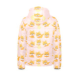 Cute shiba inu dog pattern Kids' Boys' Girls' Padded Hooded Jacket